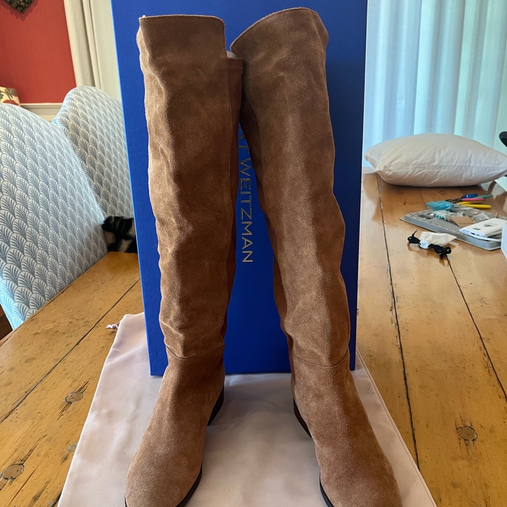 Lucky Brand Chestnut Suede Over-the-Knee Boots